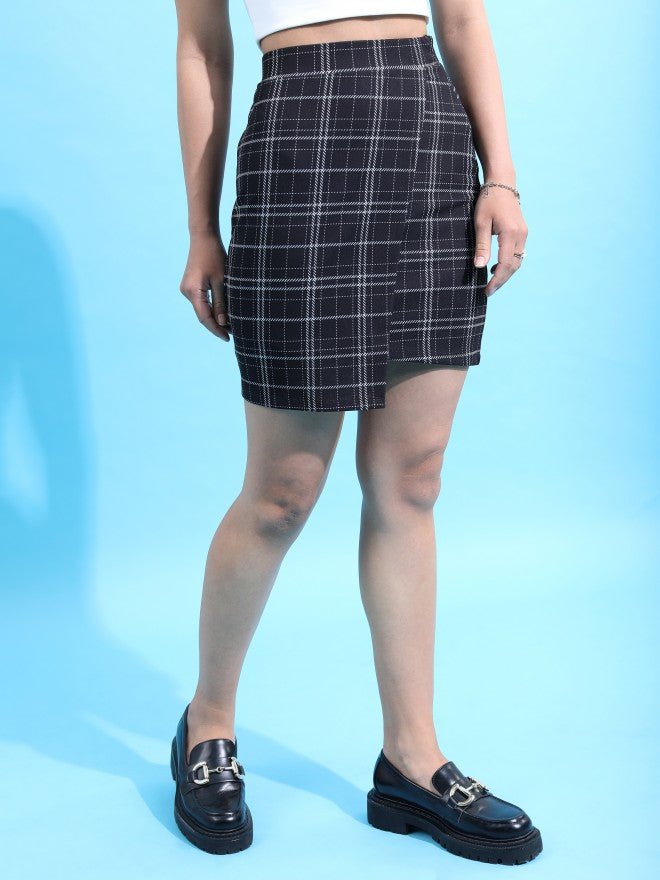 Tokyo Talkies Women Black Mini Skirt - Black - Image 6