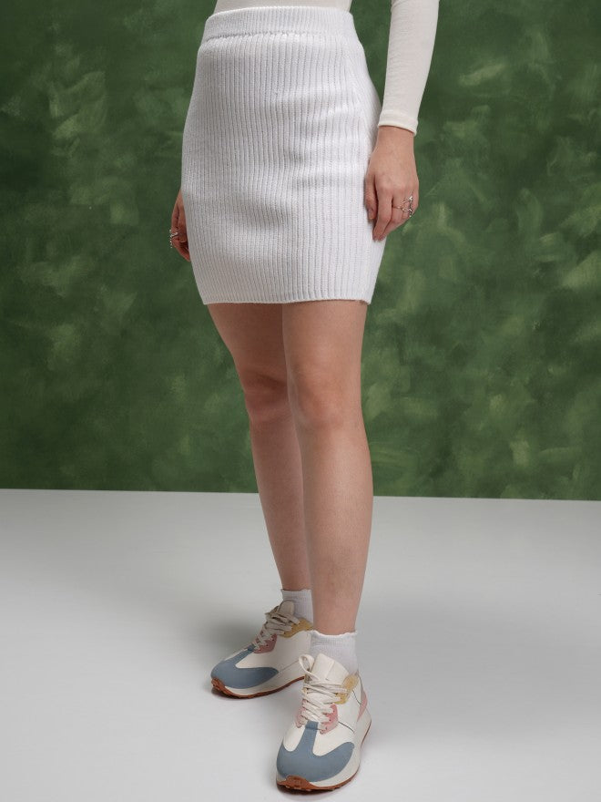 Tokyo Talkies Women White Mini Skirt - White - Image 4