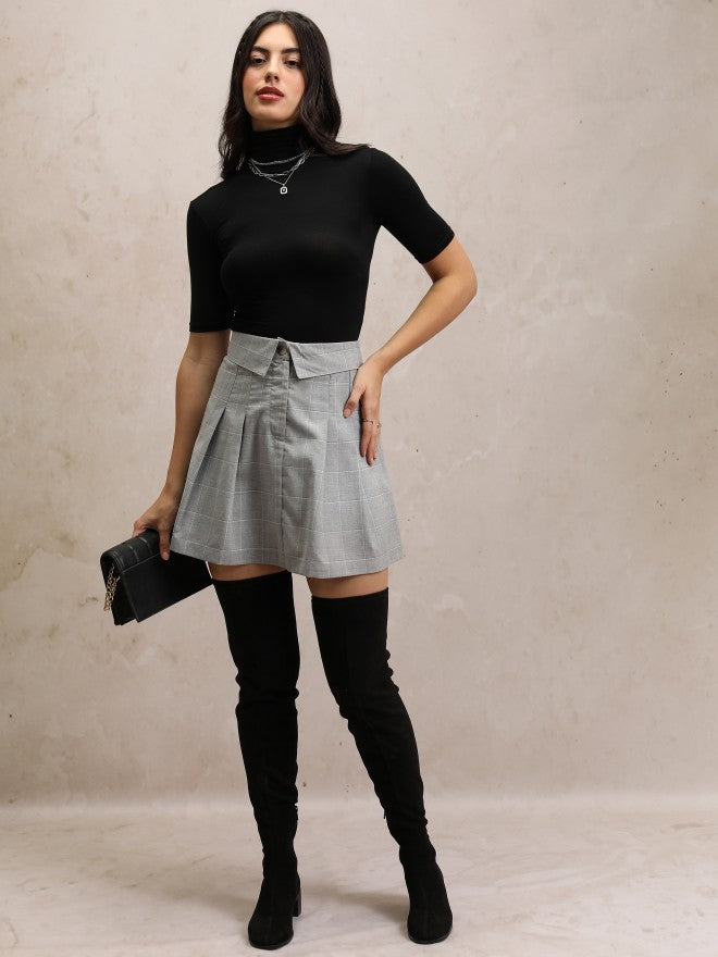 A-Line Mini Skirt - Grey - Image 2
