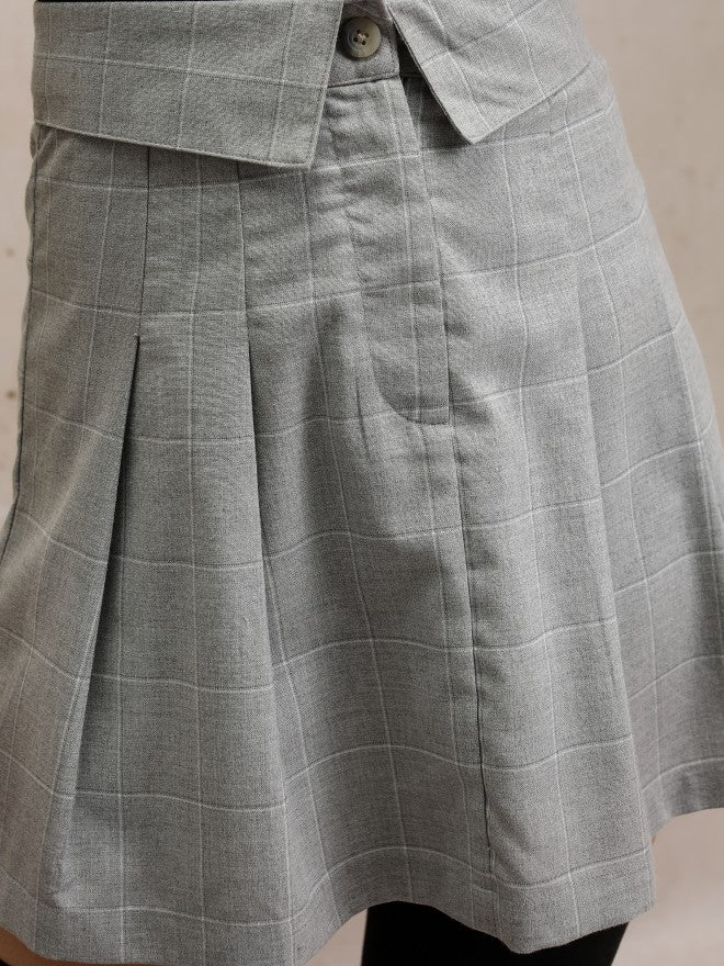 A-Line Mini Skirt - Grey - Image 5
