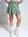 Tokyo Talkies Women Green Mini Skirt - Green - Image 1
