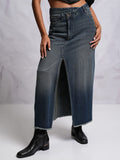 Tokyo Talkies Women Blue Maxi Skirt - Blue - Image 1