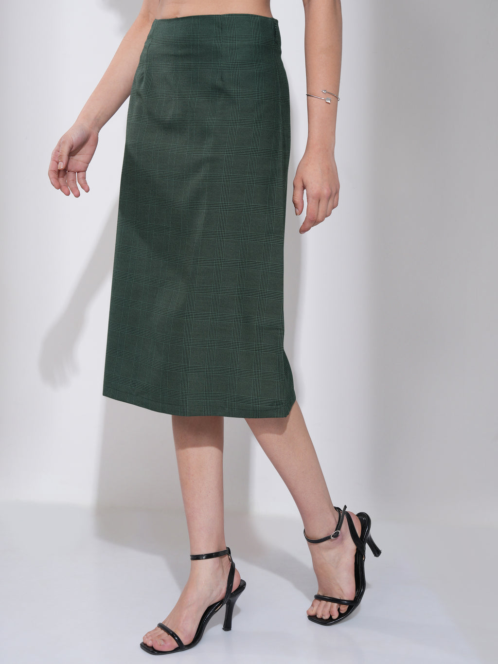 Tokyo Talkies Women Green Midi Skirt - Green - Image 4