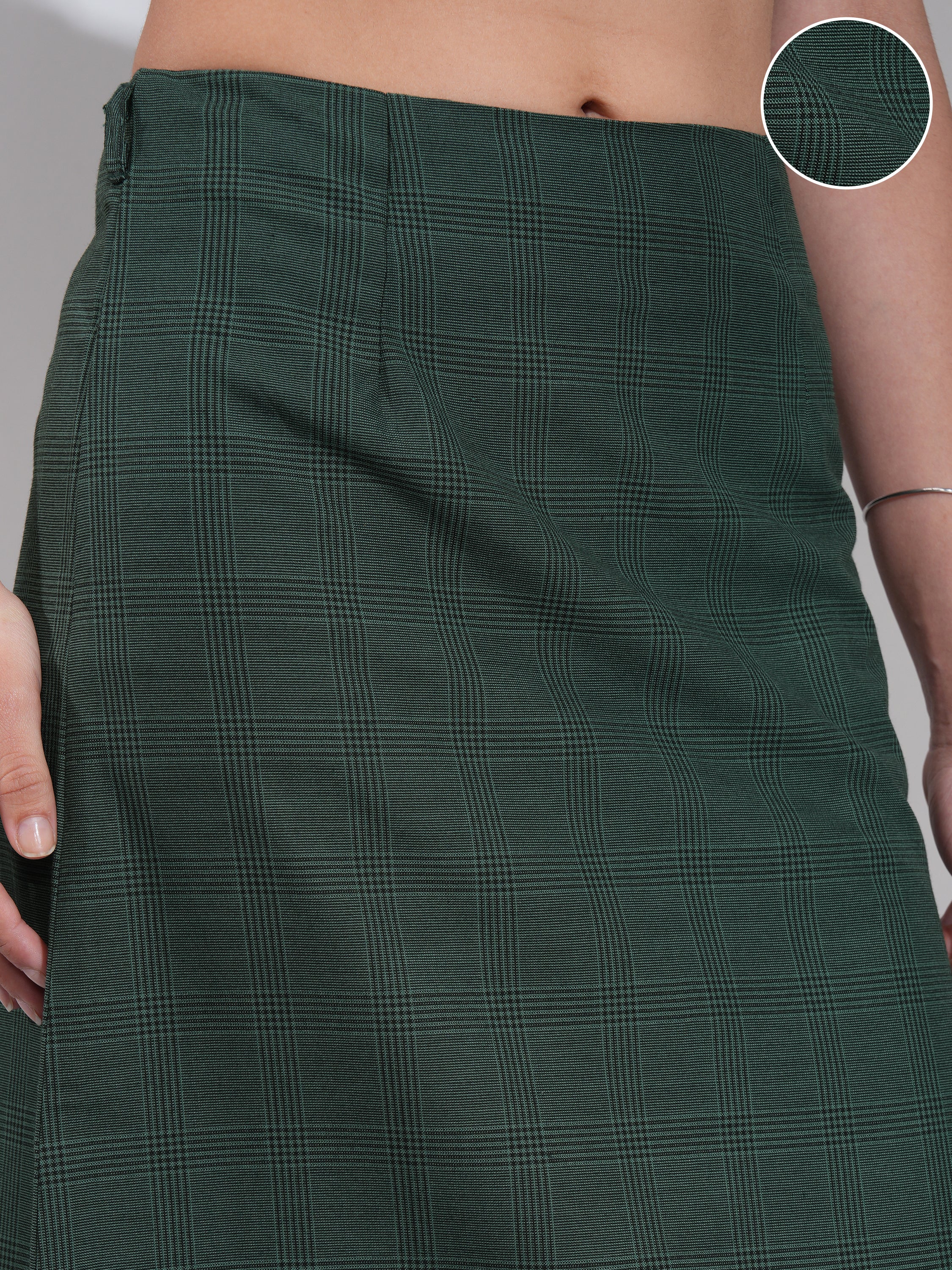 Tokyo Talkies Women Green Midi Skirt - Green - Image 5