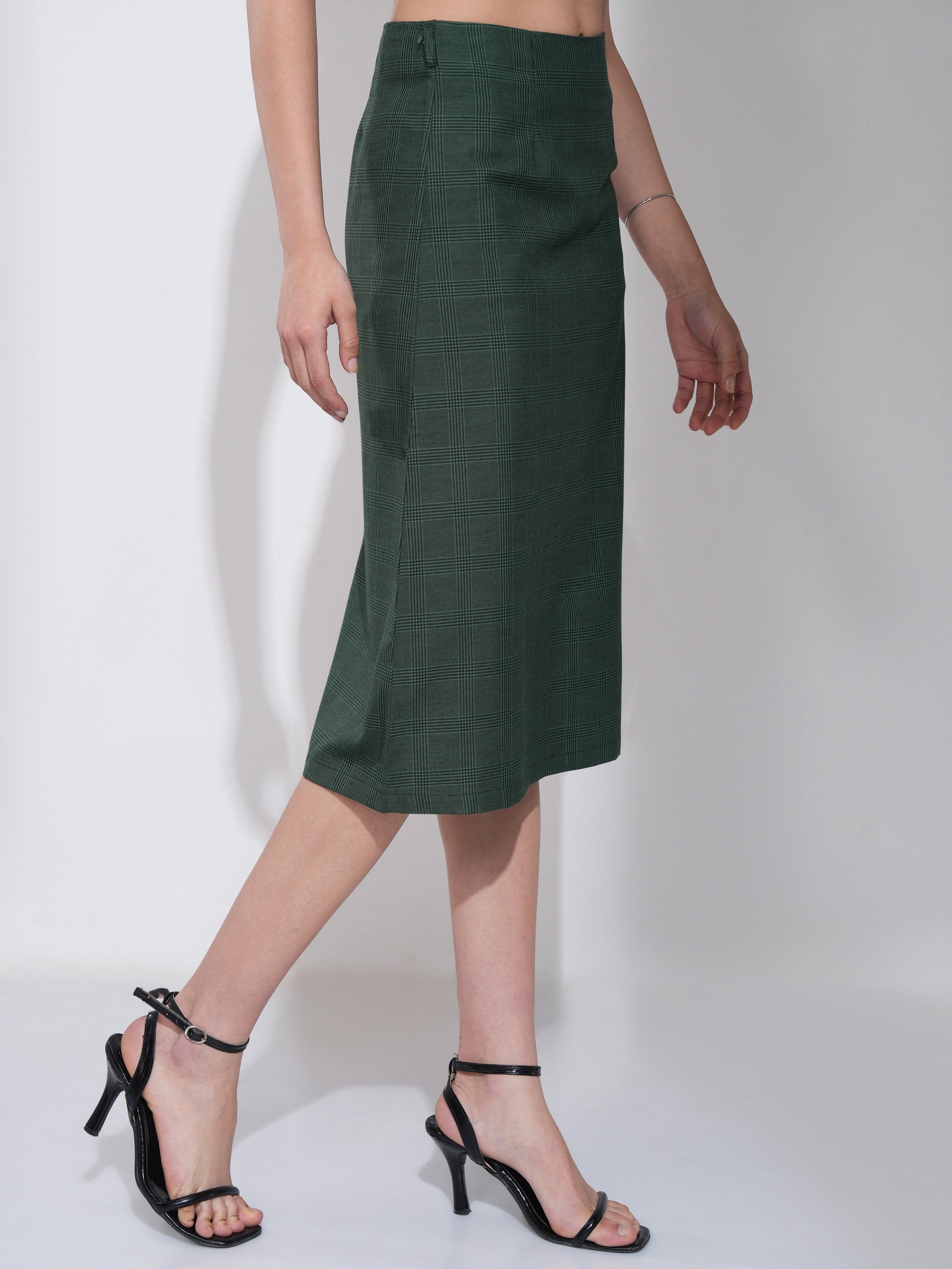 Tokyo Talkies Women Green Midi Skirt - Green - Image 6