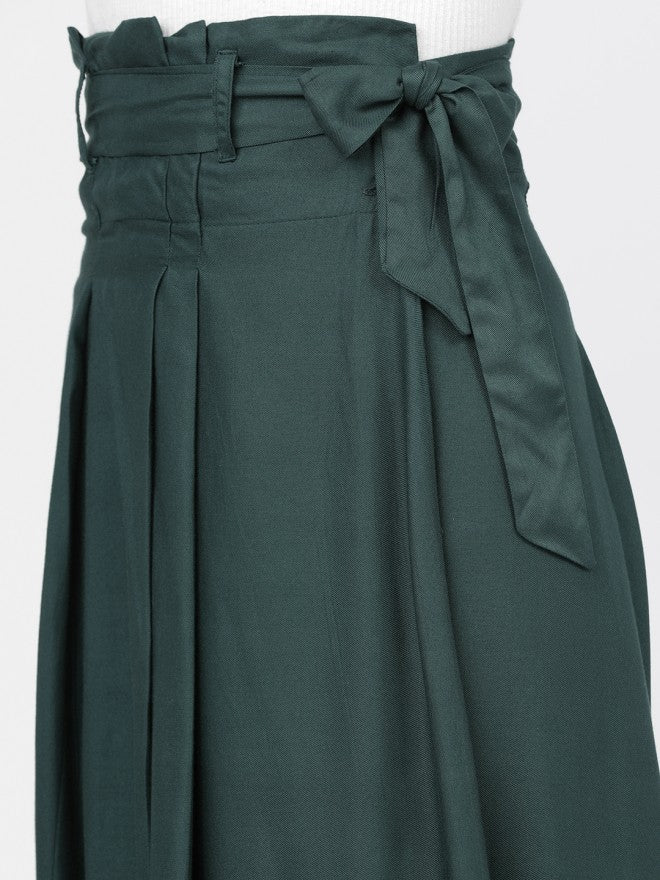 Tokyo Talkies Women Green Midi Skirt - Green - Image 4