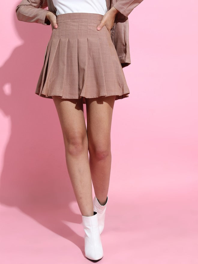 Tokyo Talkies Women Pink Mini Skirt - Pink - Image 1