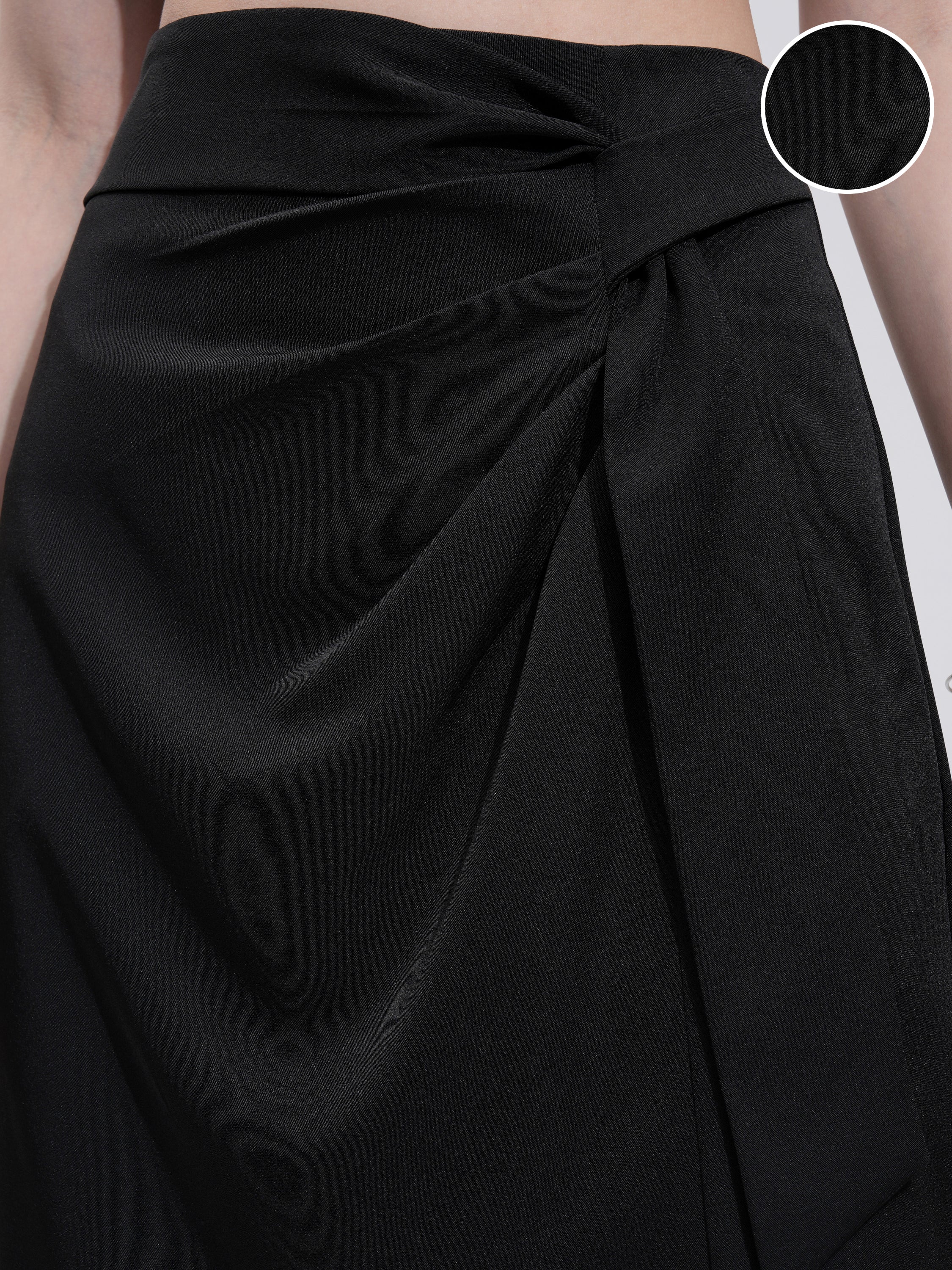 Tokyo Talkies Women Black Midi Skirt - Black - Image 5