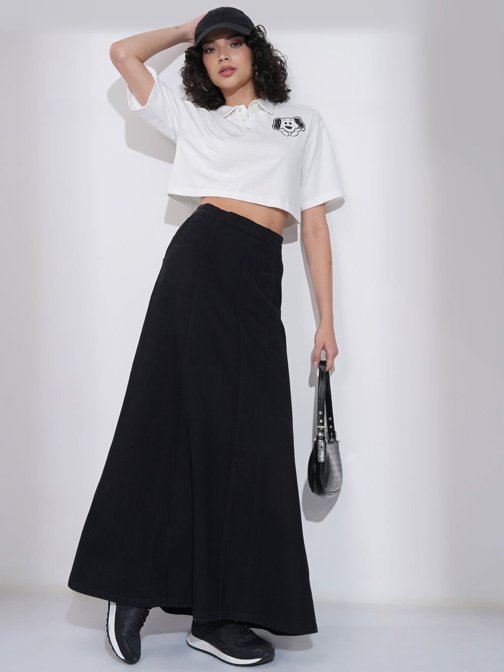 Tokyo Talkies Women Black Maxi Skirt - Black - Image 2