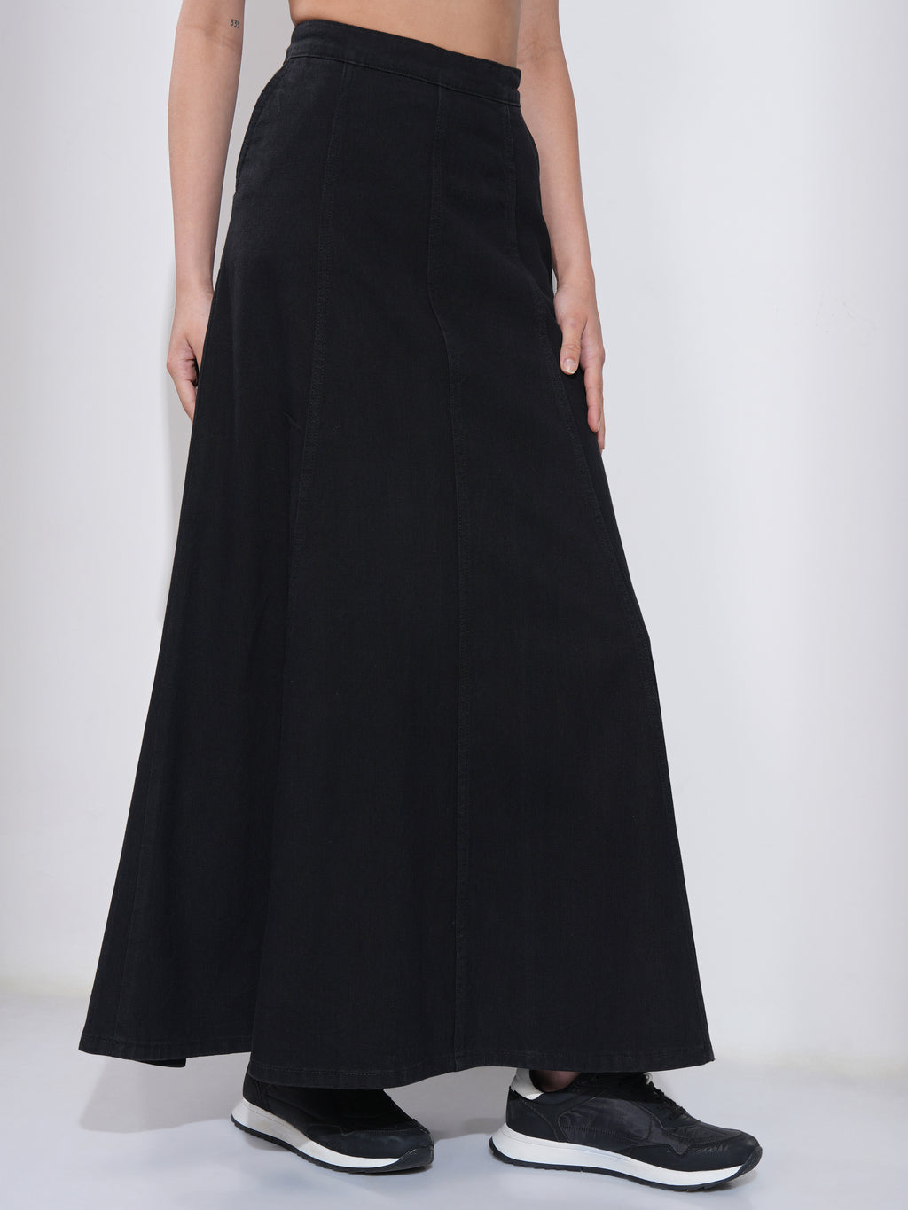 Tokyo Talkies Women Black Maxi Skirt - Black - Image 6