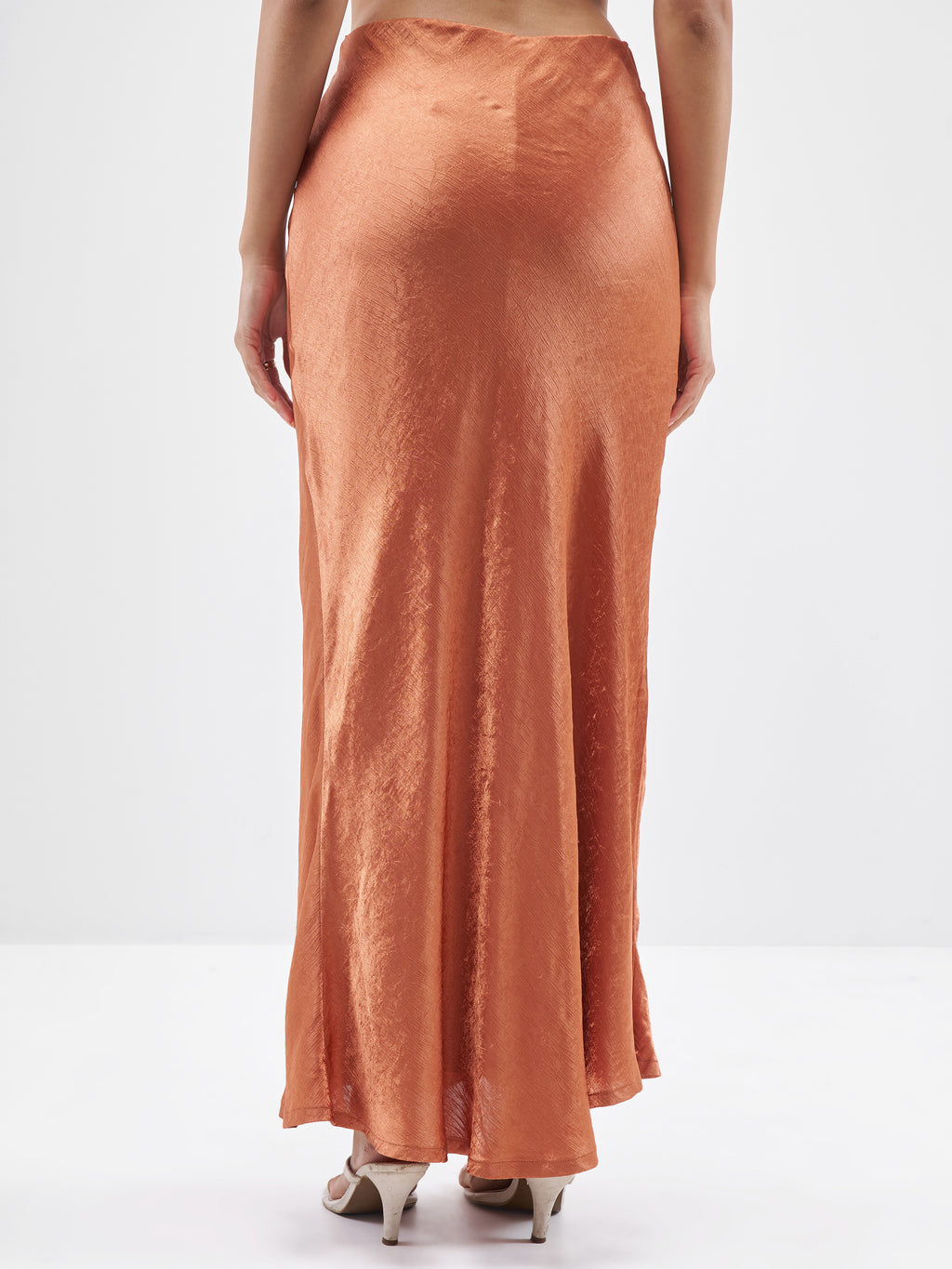 Tokyo Talkies Women Rust Straight Maxi Skirt - Rust - Image 3