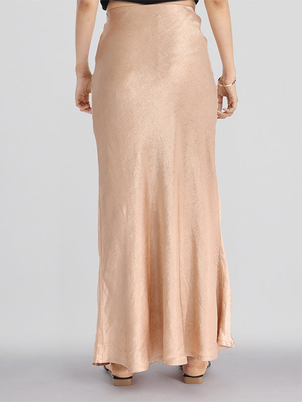 ESPYR By Tokyo Talkies Women Beige Straight Maxi Skirt - Beige - Image 3