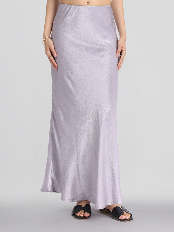 ESPYR By Tokyo Talkies Women Grey Straight Maxi Skirt - Grey - Image 1