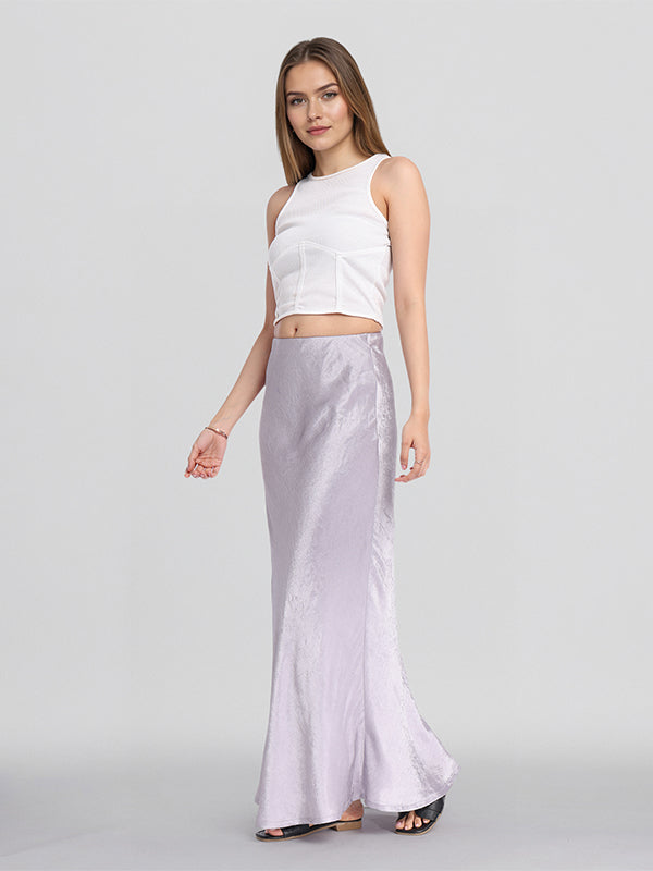ESPYR By Tokyo Talkies Women Grey Straight Maxi Skirt - Grey - Image 7