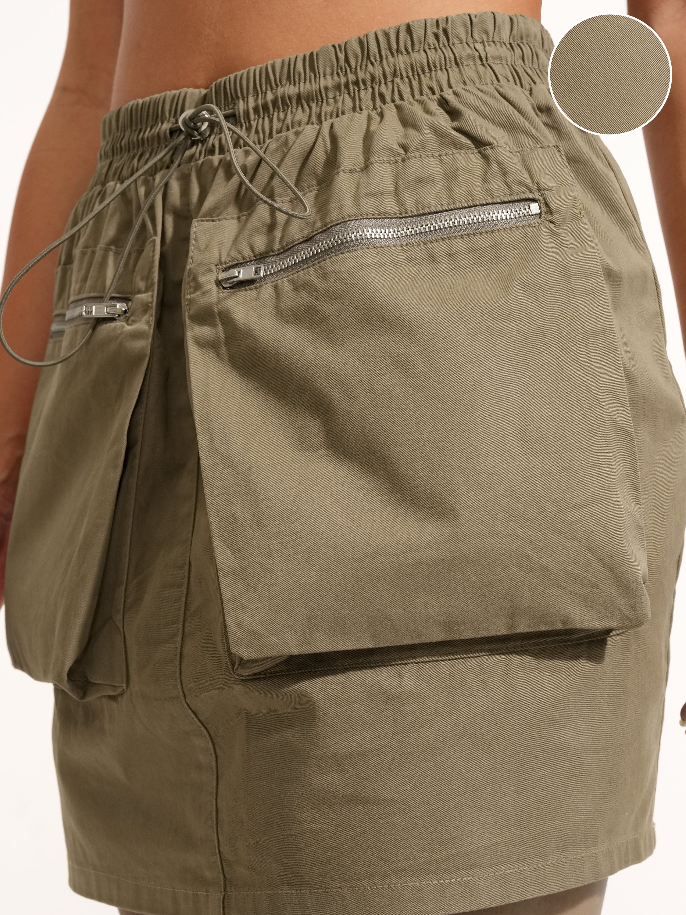 Tokyo Talkies Women Tan Mini Skirt - Tan - Image 5