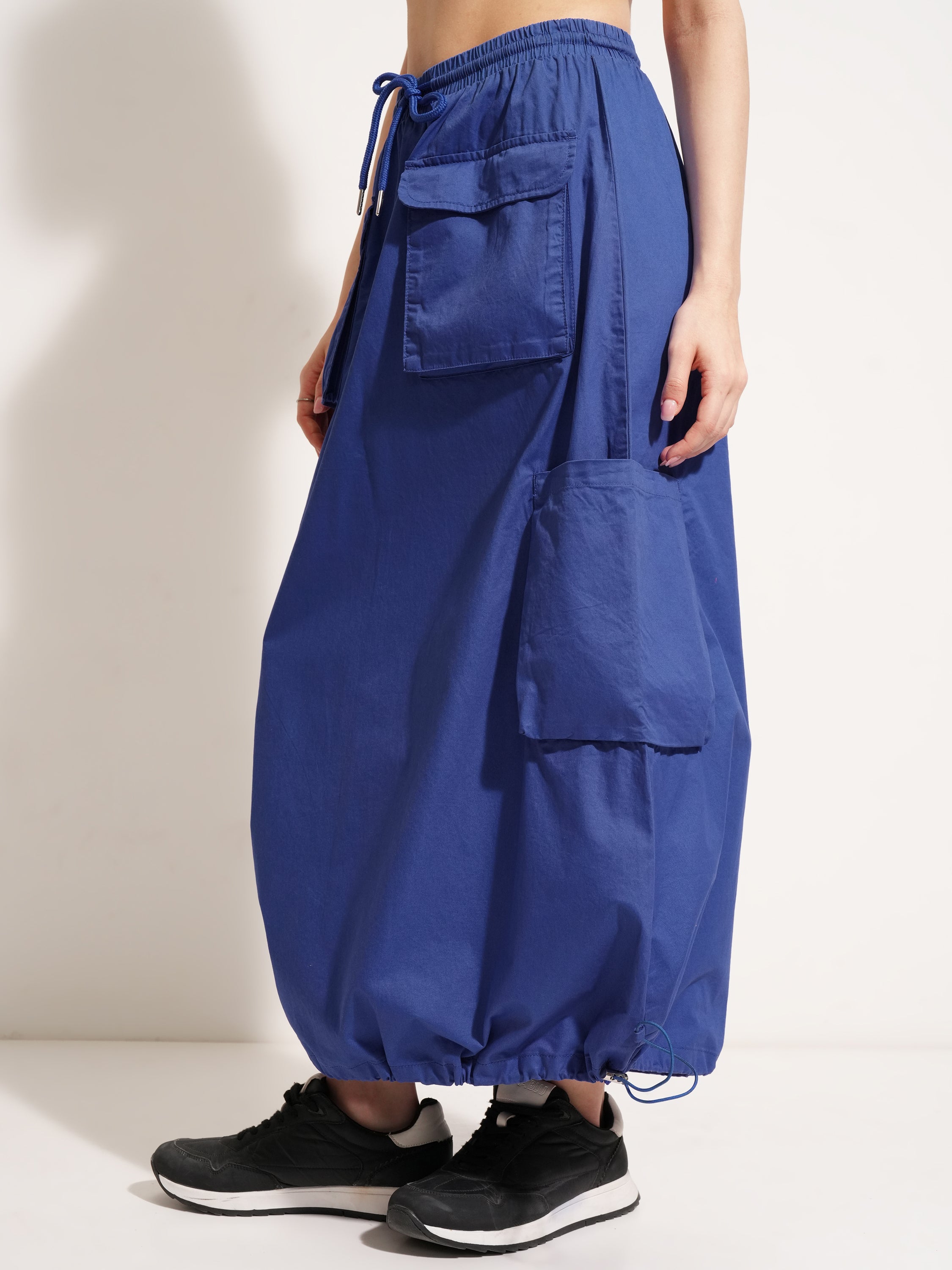 Tokyo Talkies Women Blue Mini Skirt - Blue - Image 4