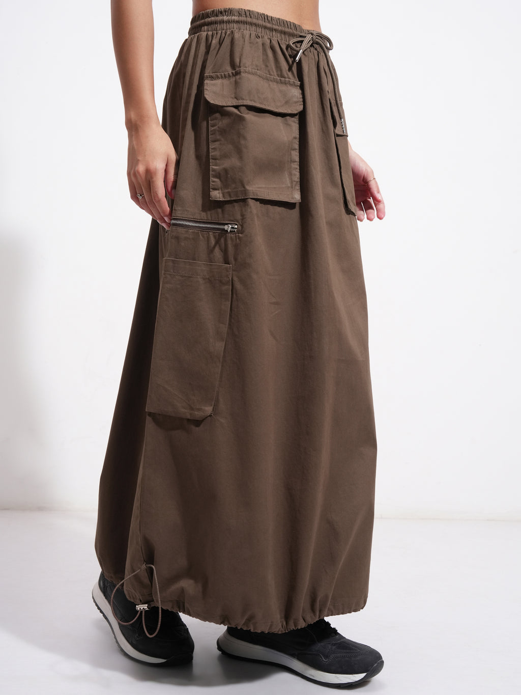 Tokyo Talkies Women Brown Above Knee Skirt - Brown - Image 6