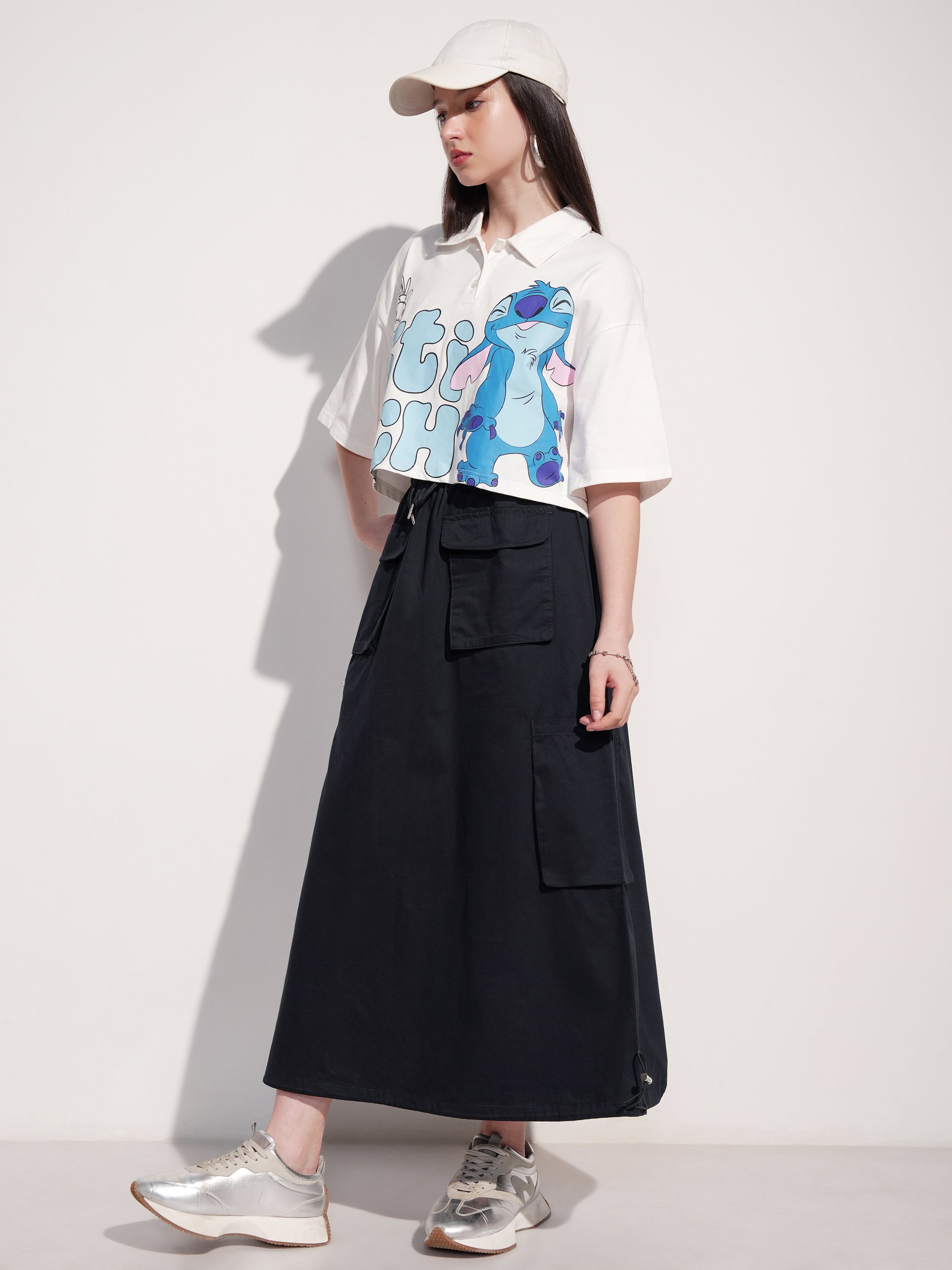 Tokyo Talkies Women Black Above Knee Skirt - Black - Image 2