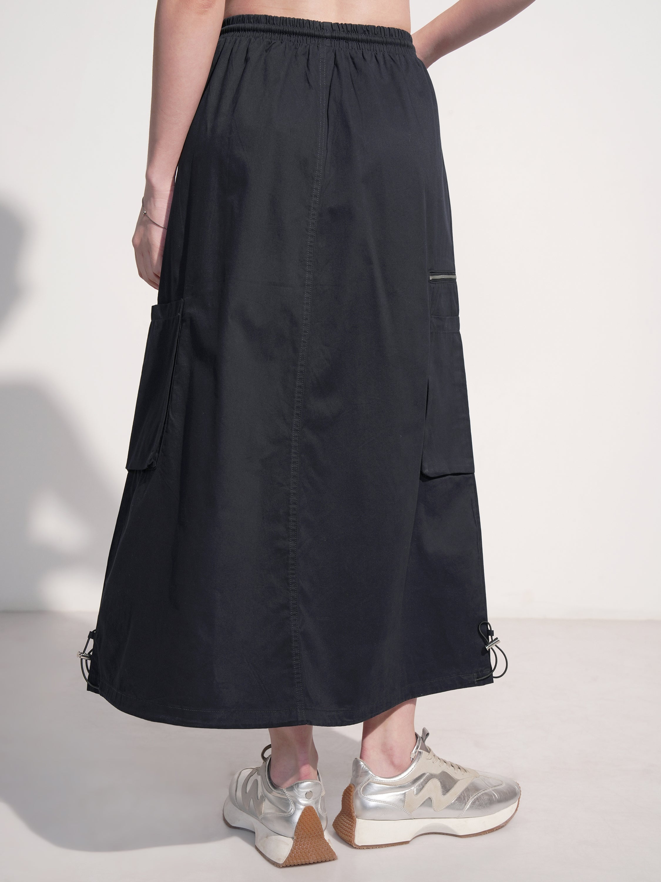 Tokyo Talkies Women Black Above Knee Skirt - Black - Image 3