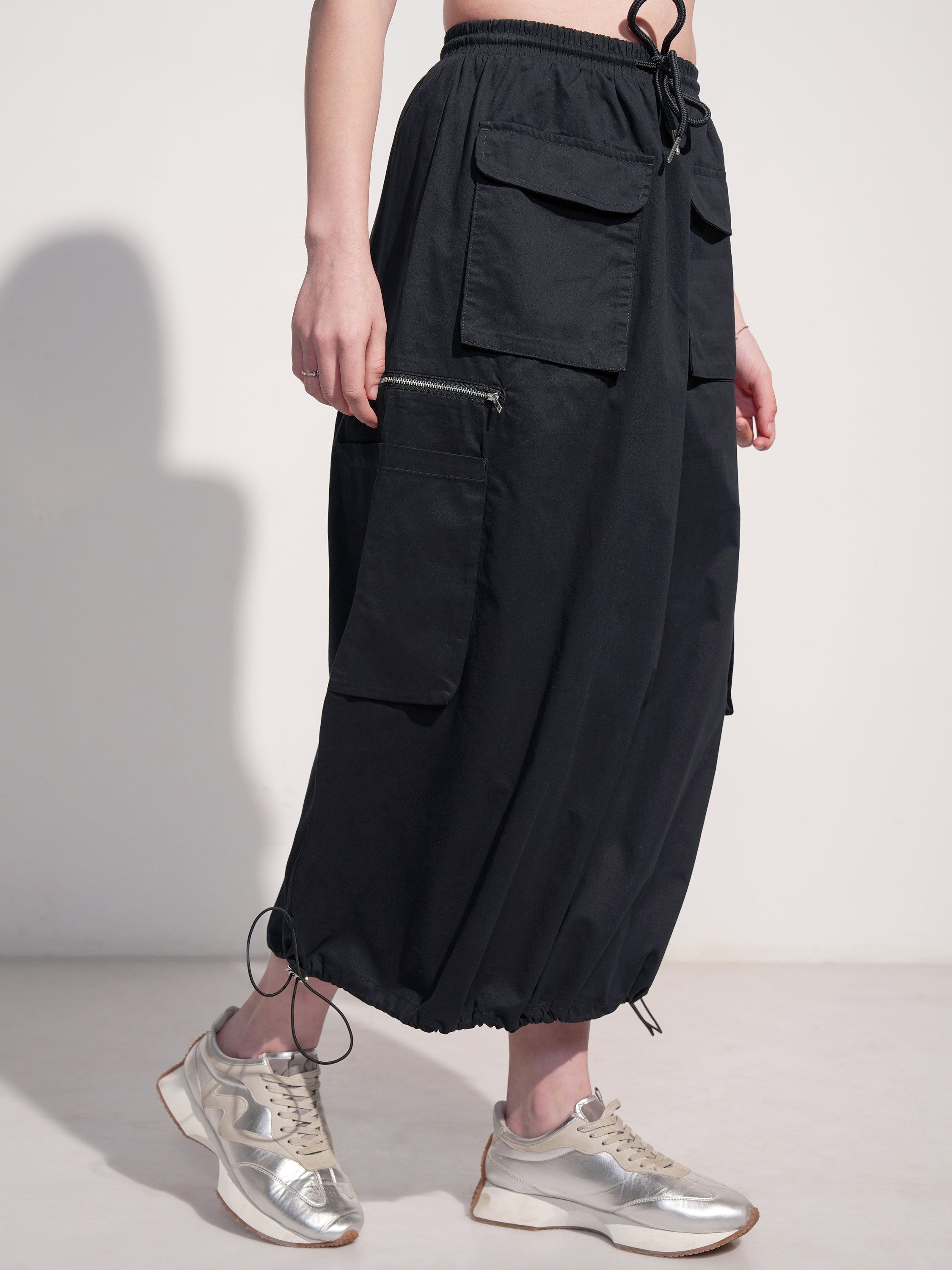Tokyo Talkies Women Black Above Knee Skirt - Black - Image 6
