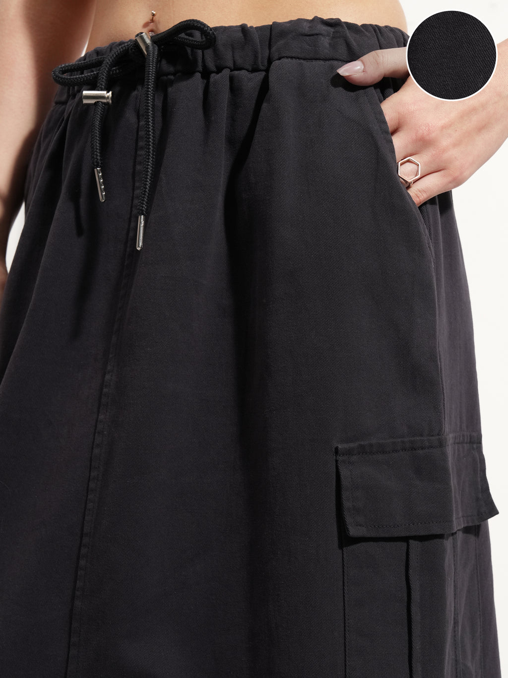 Tokyo Talkies Women Black Mini Skirt - Black - Image 5