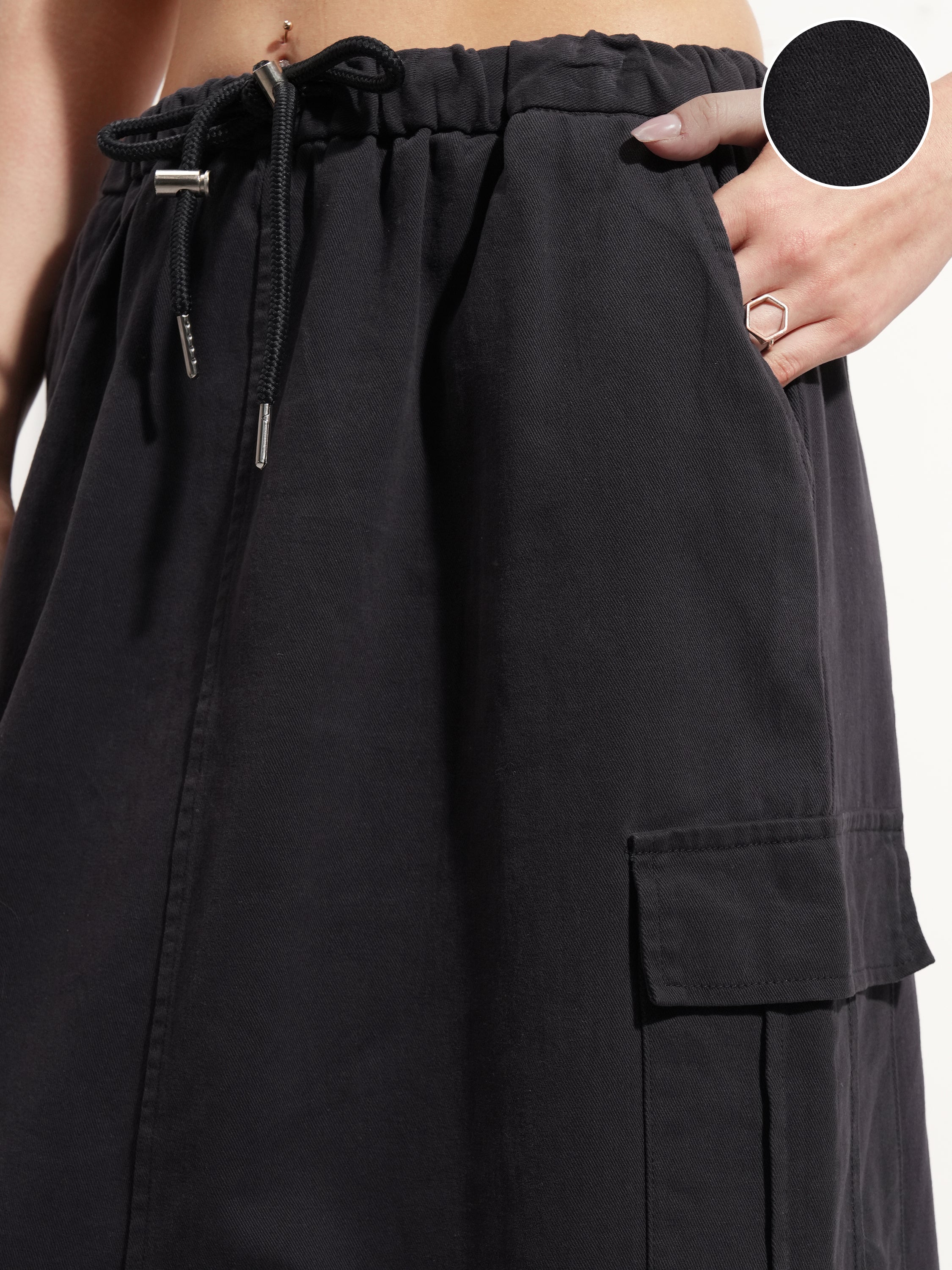 Tokyo Talkies Women Black Mini Skirt - Black - Image 5