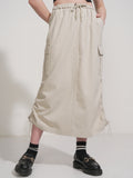 Tokyo Talkies Women Beige Above Knee Skirt - Beige - Image 1