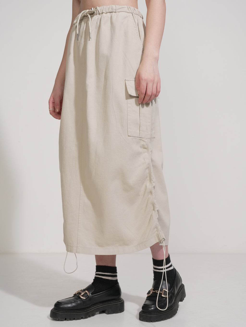 Tokyo Talkies Women Beige Above Knee Skirt - Beige - Image 4