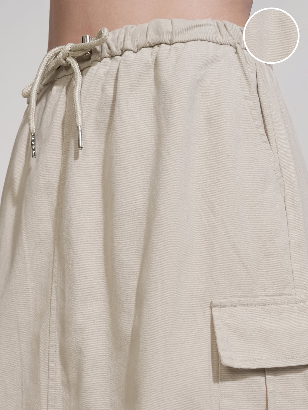 Tokyo Talkies Women Beige Above Knee Skirt - Beige - Image 5