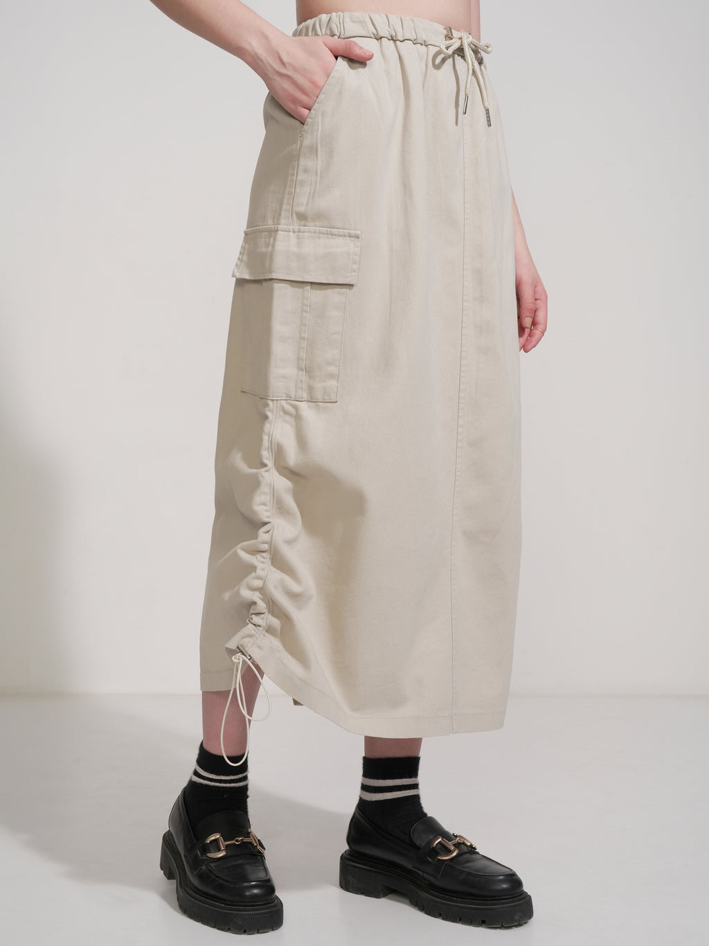 Tokyo Talkies Women Beige Above Knee Skirt - Beige - Image 6