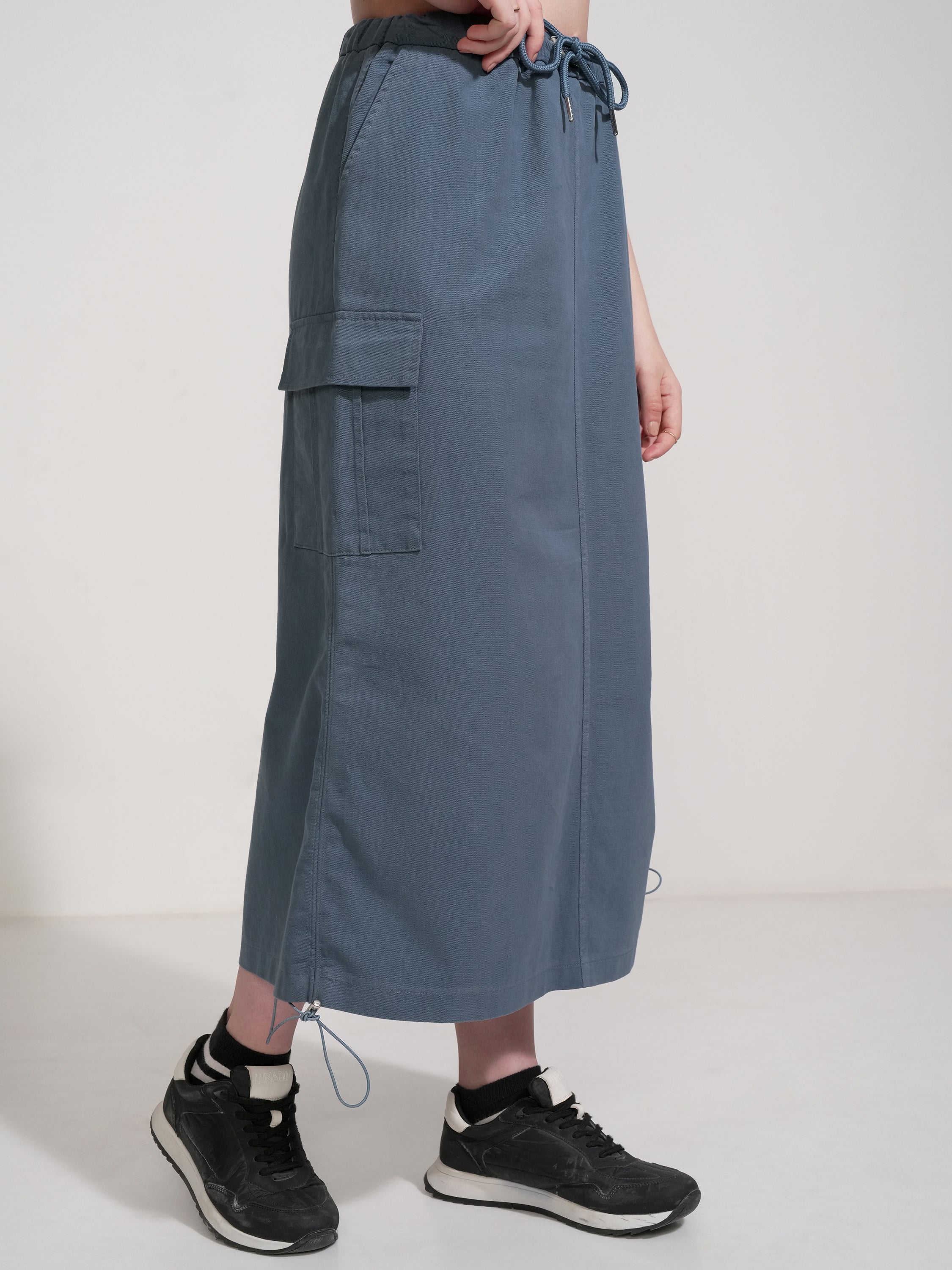 Tokyo Talkies Women Blue Above Knee Skirt - Blue - Image 6