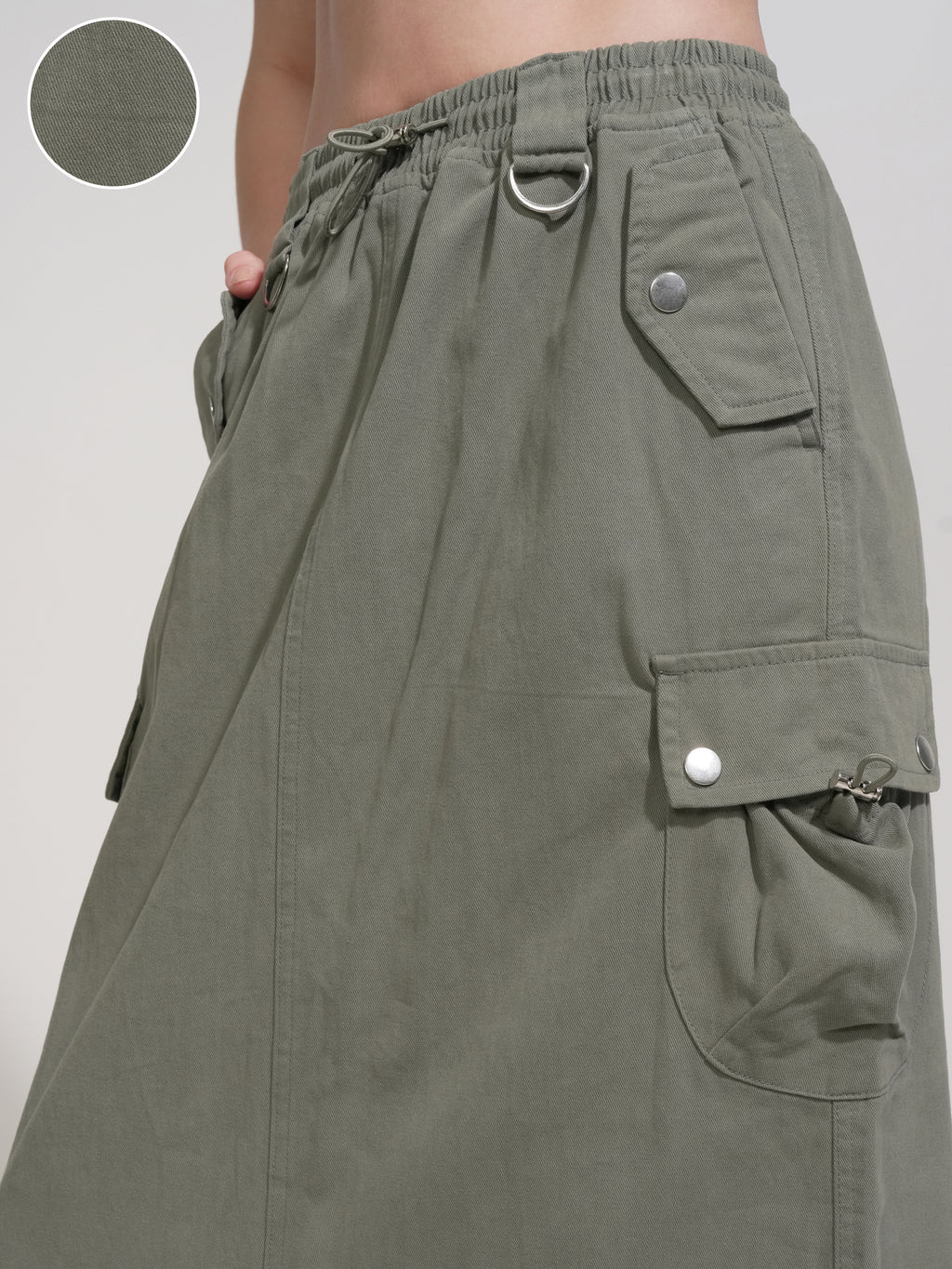 Tokyo Talkies Women Green Above Knee Skirt - Green - Image 5