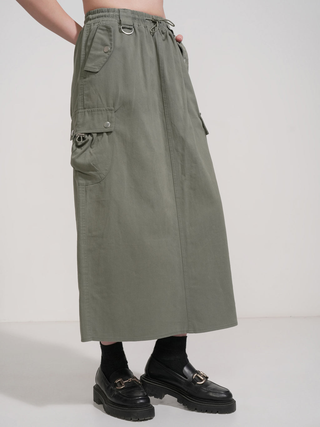 Tokyo Talkies Women Green Above Knee Skirt - Green - Image 6