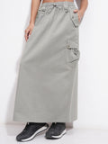Tokyo Talkies Women Grey Above Knee Skirt - Grey - Image 1