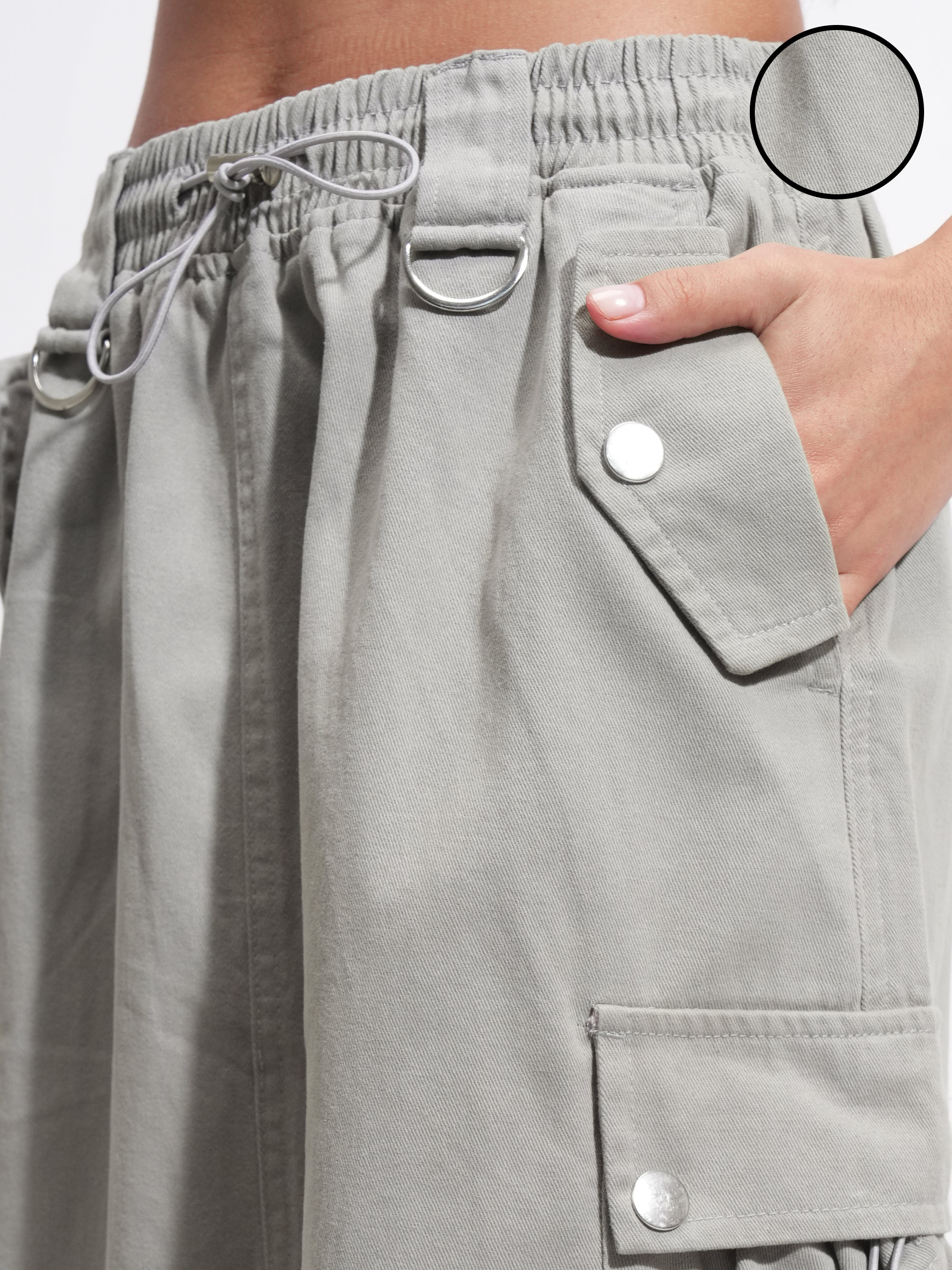 Tokyo Talkies Women Grey Above Knee Skirt - Grey - Image 5