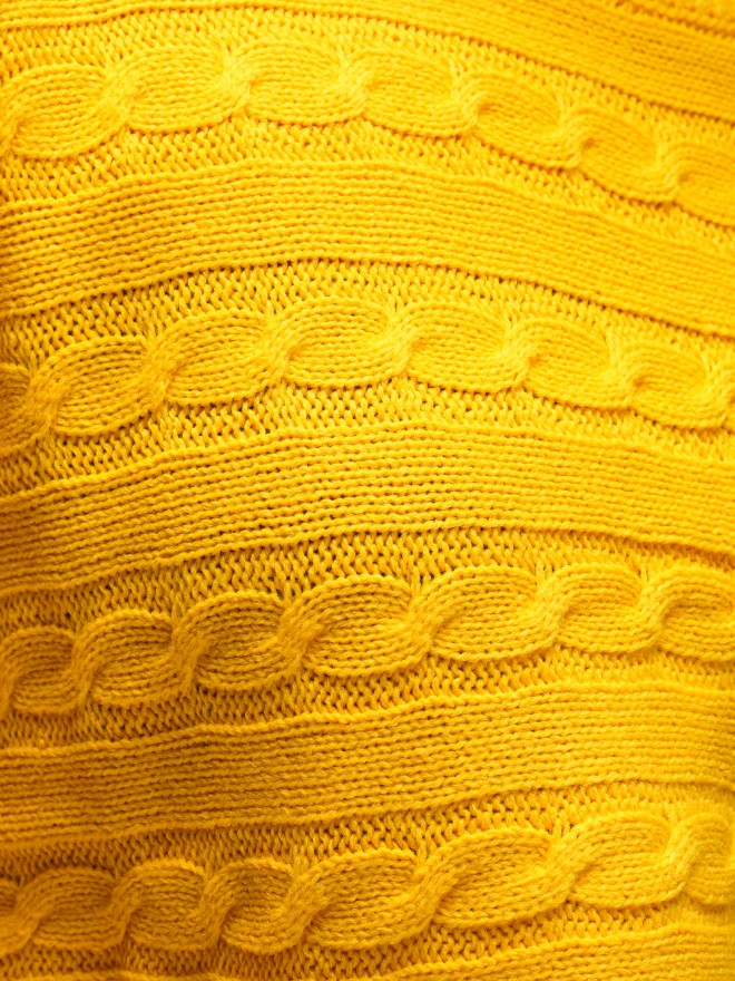 Tokyo Talkies Women Yellow Round Neck Sweater - Yellow - Image 7