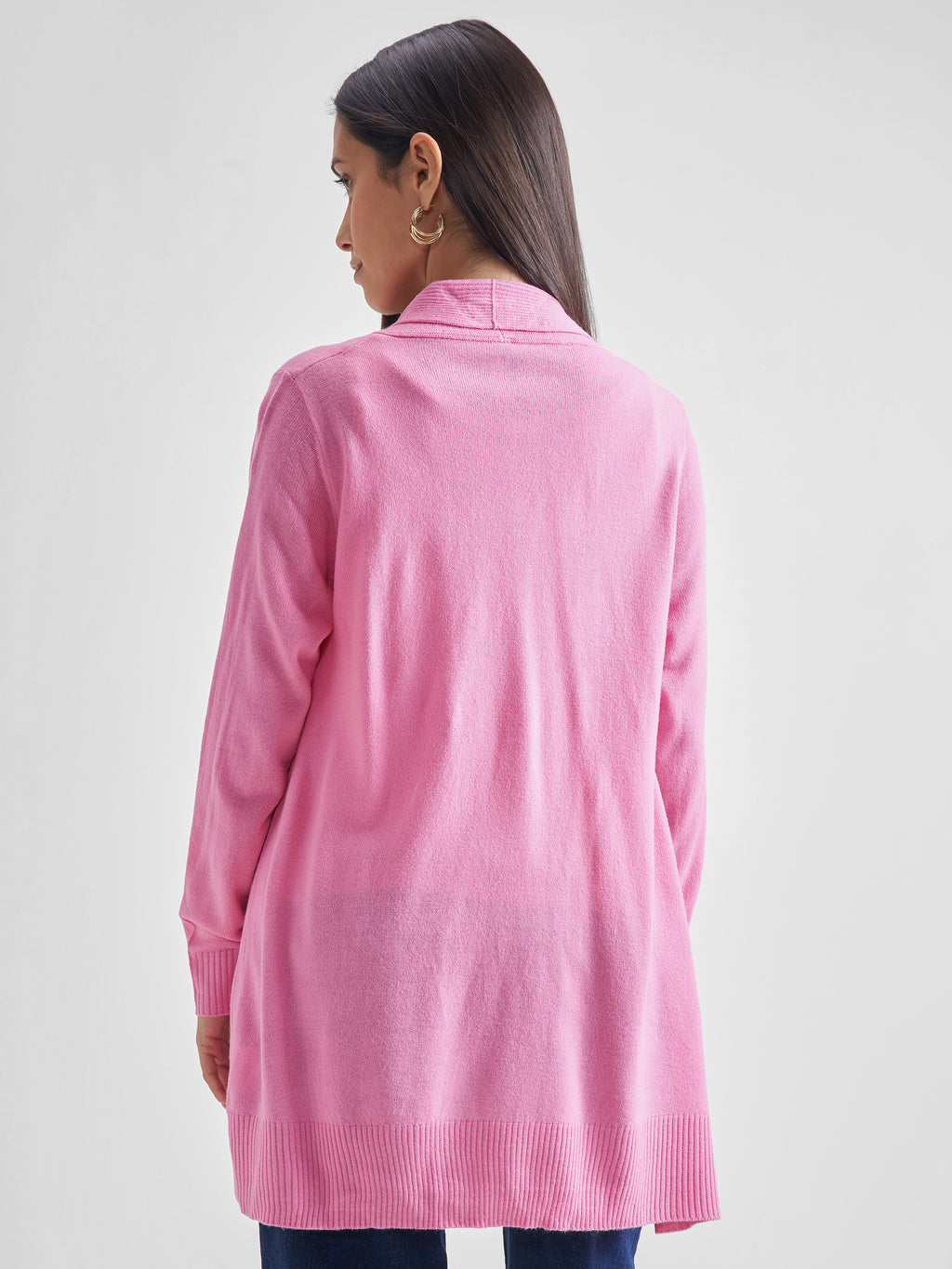Tokyo Talkies Women Pink Round Neck Sweater - Pink - Image 3