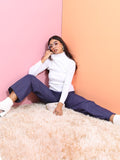 Tokyo Talkies Women White Turtle Neck Sweater - White - Image 1