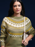 Tokyo Talkies Women Multi Round Neck Sweater - Multi - Image 1