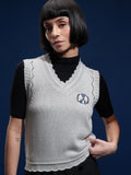 Tokyo Talkies Women Grey V-Neck Sweater - Grey - Image 1