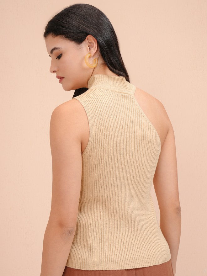 Tokyo Talkies Women Grey Turtle Neck Sweater - Grey - Image 3