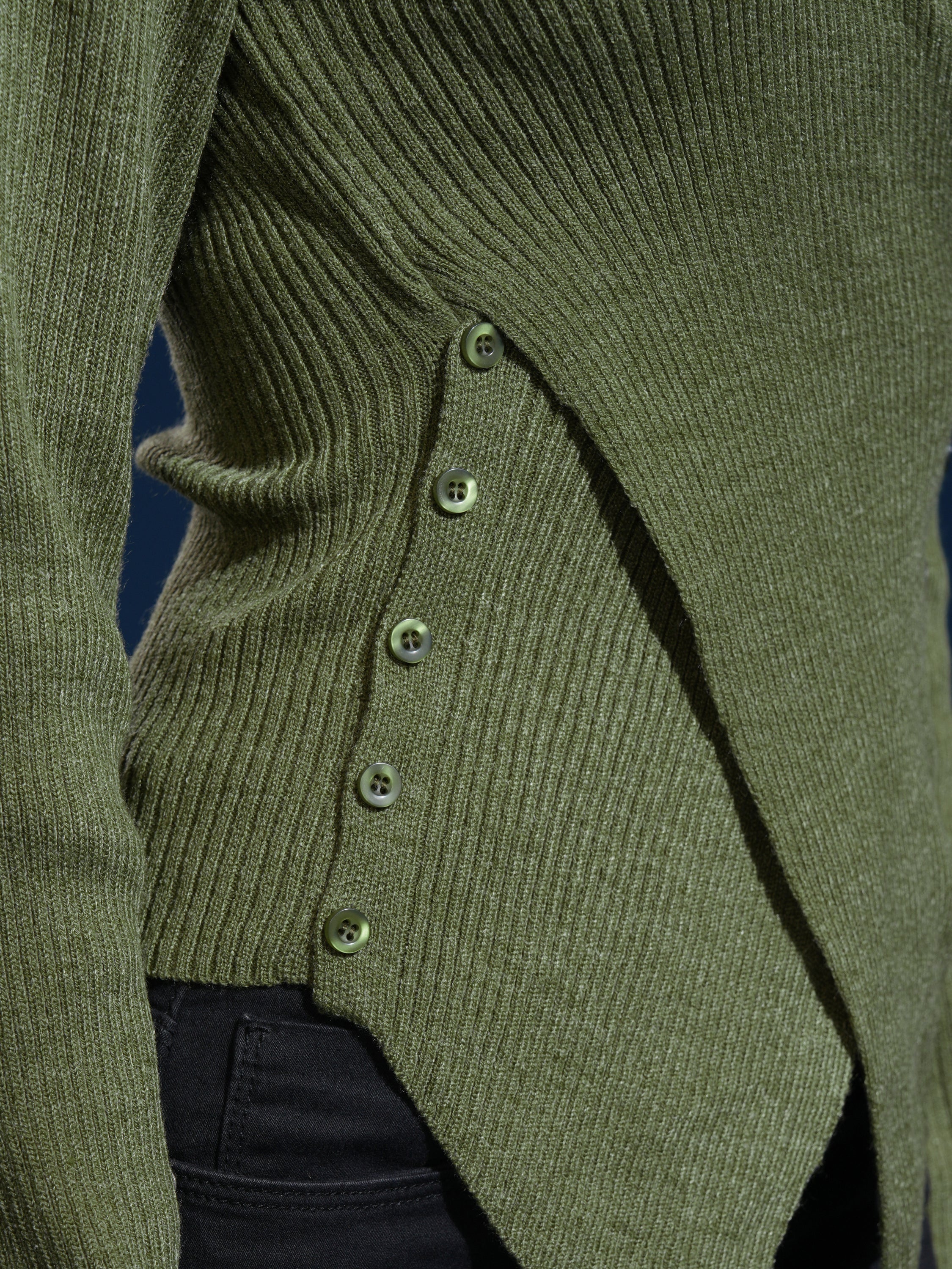 Tokyo Talkies Women Olive High Neck Sweater - Olive - Image 7