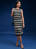 Tokyo Talkies Women Black Self Design Sheath Dress - Black - Image 1