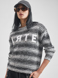 Tokyo Talkies Women White Round Neck Sweater - White - Image 1