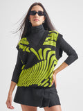 Tokyo Talkies Women Black V-Neck Sweatshirts - Black - Image 1