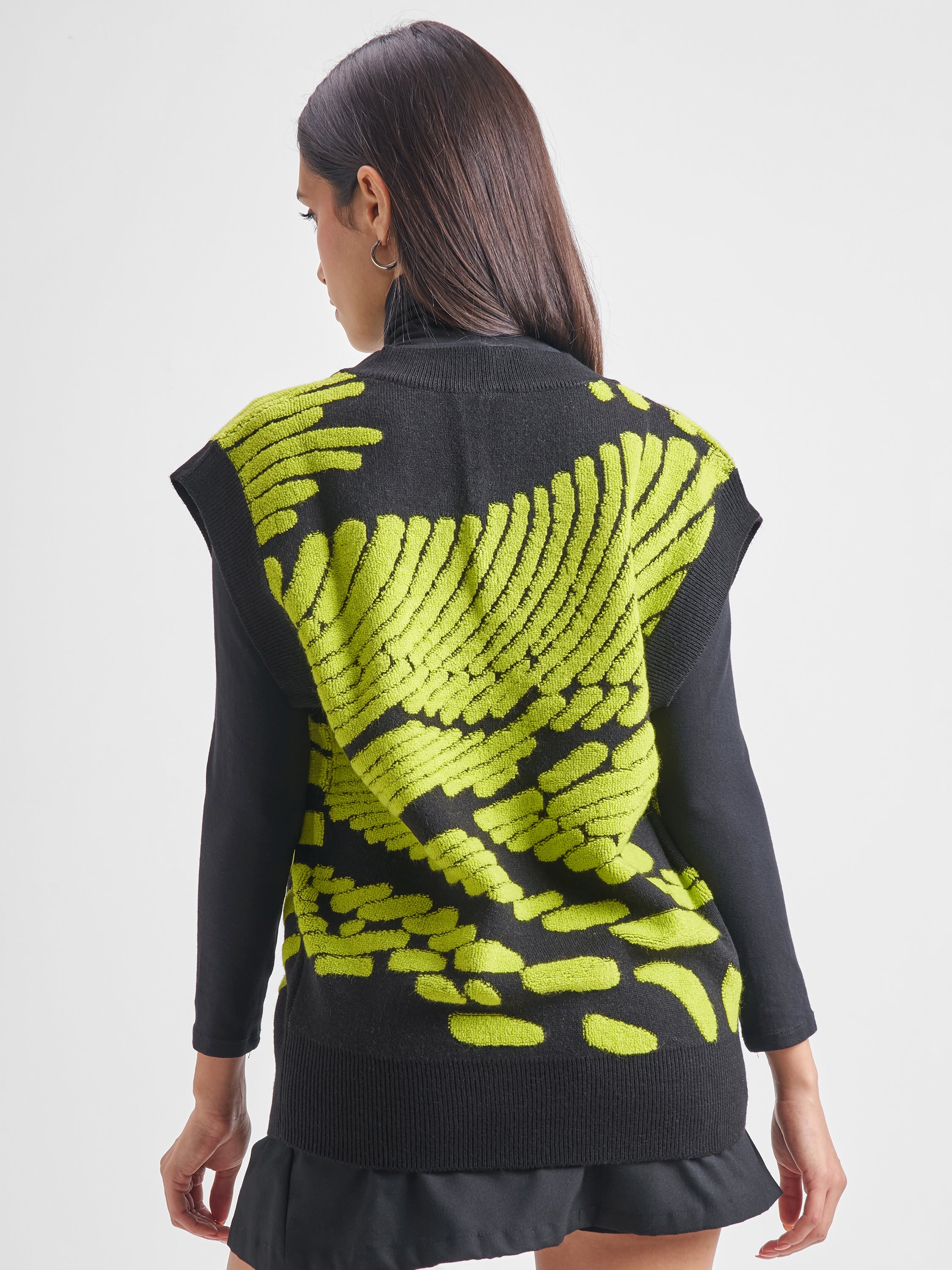 Tokyo Talkies Women Black V-Neck Sweatshirts - Black - Image 3