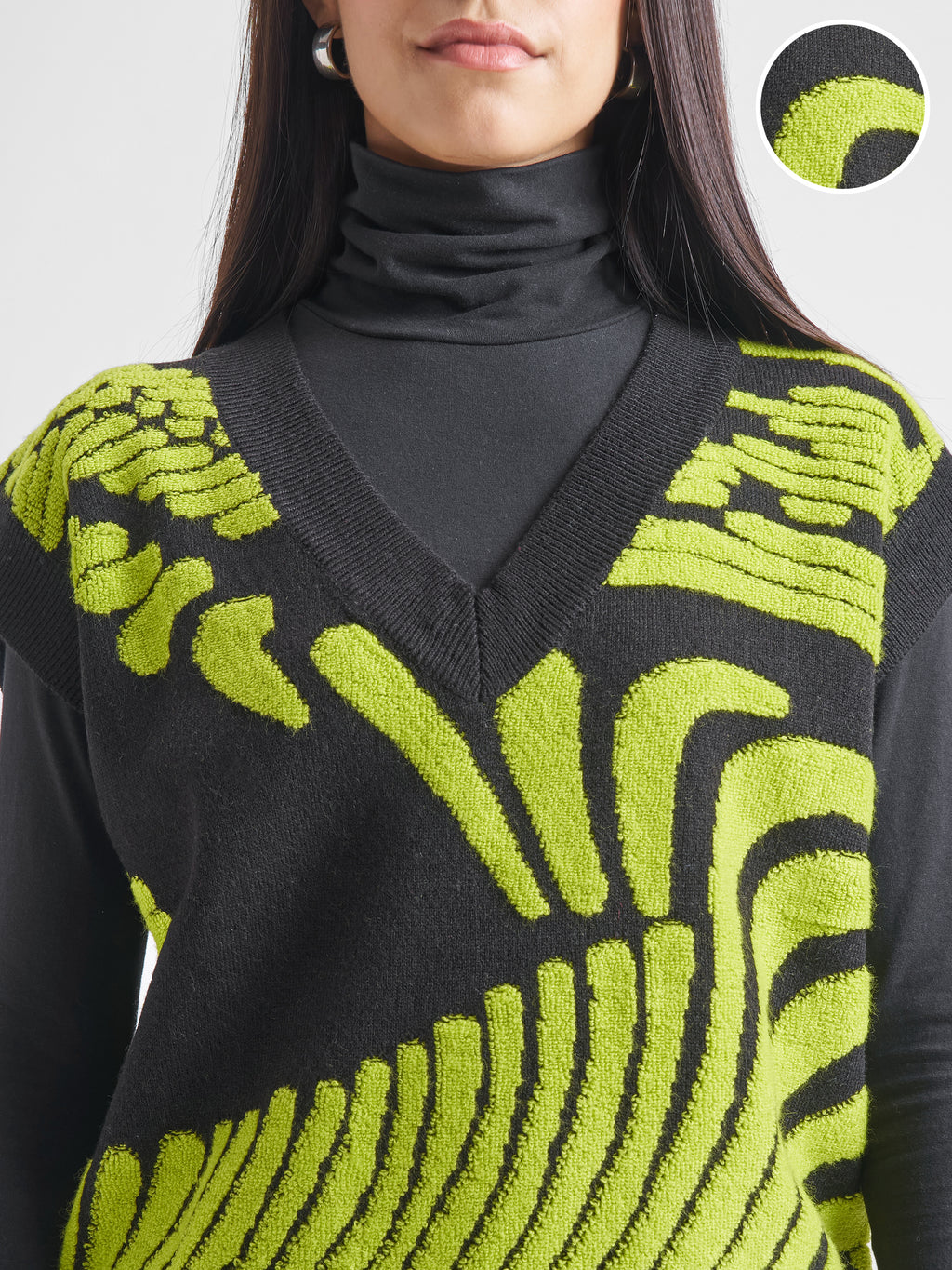 Tokyo Talkies Women Black V-Neck Sweatshirts - Black - Image 5