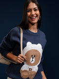 Tokyo Talkies Women Blue Round Neck Sweater - Blue - Image 1