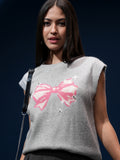 Tokyo Talkies Women Grey Round Neck Sweater - Grey - Image 1