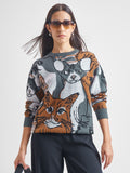 Tokyo Talkies Women Grey Round Neck Sweatshirts - Grey - Image 1